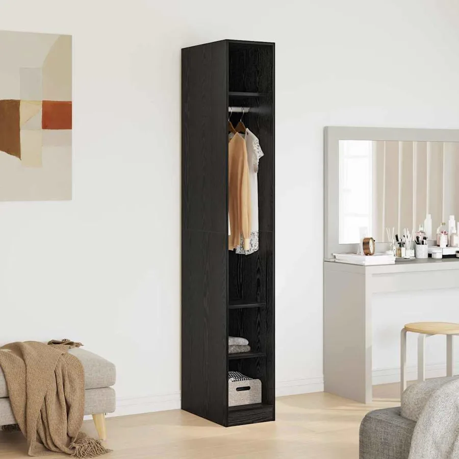 Armoire Chêne noir 50 x 30 x 200 cm Bois d'ingénierie - 4