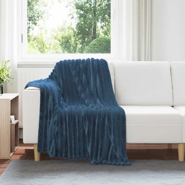 Jeté Bleu marine 150 x 130 cm Toison