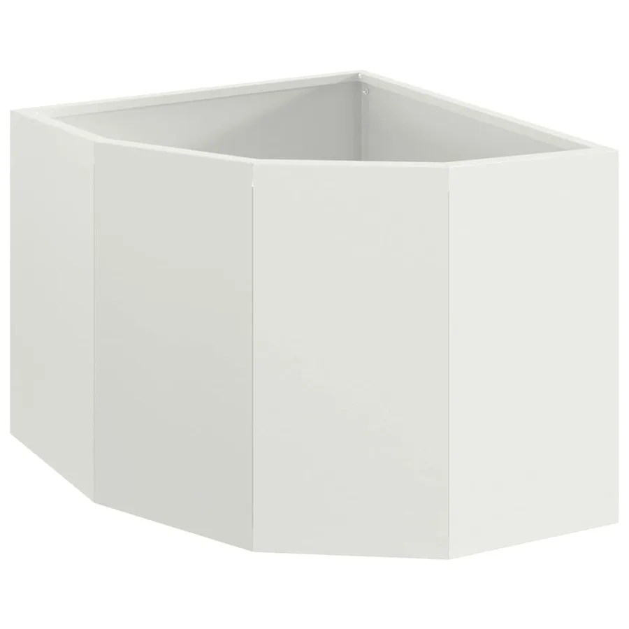 Jardinière d'Angle Blanc 45 x 45 x 35 cm Acier - 2