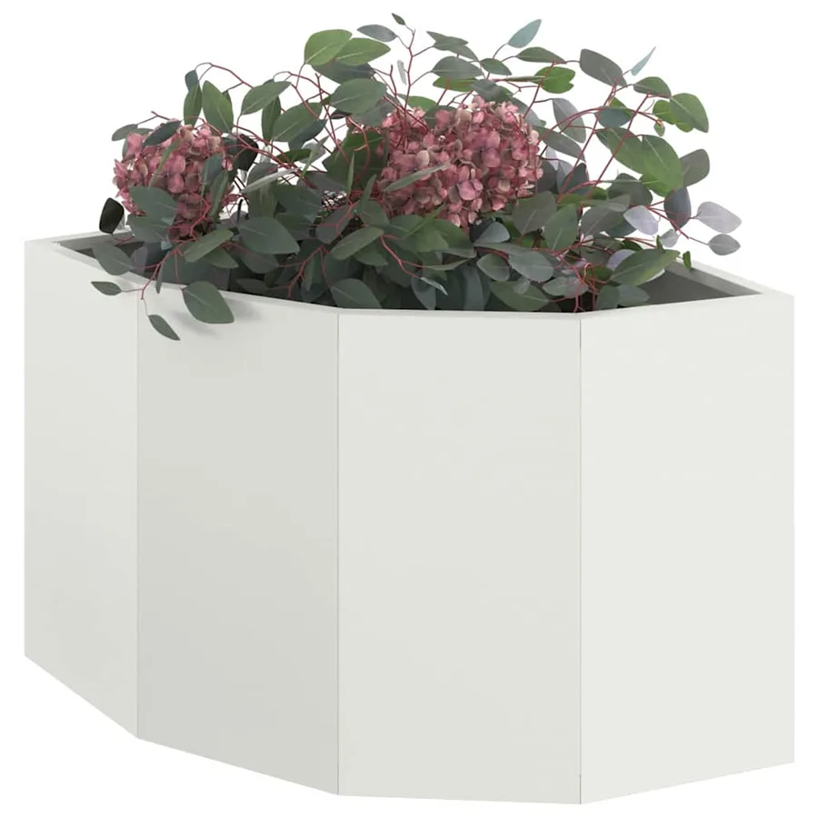 Jardinière d'Angle Blanc 45 x 45 x 35 cm Acier - 3