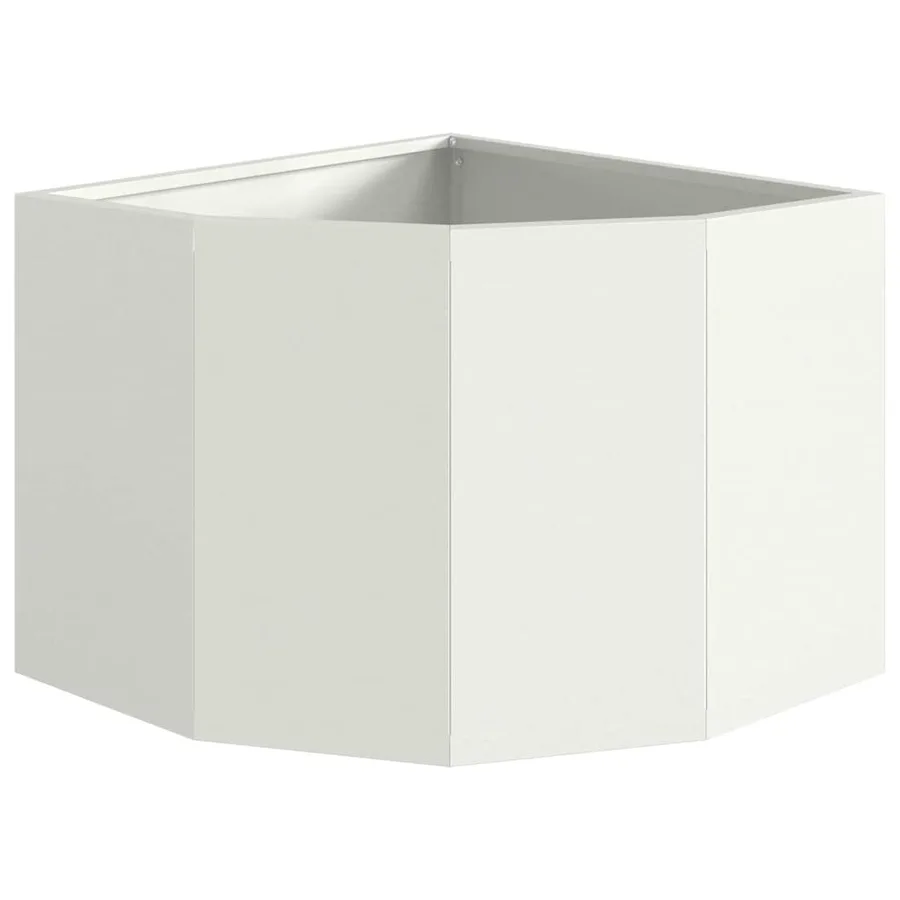 Jardinière d'Angle Blanc 45 x 45 x 35 cm Acier - 5