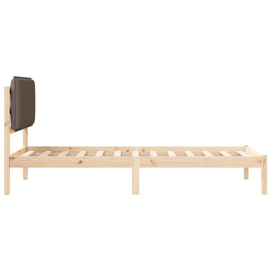 Cadre de lit avec tête de lit rembourrée Taupe 100 x 200 cm - 6