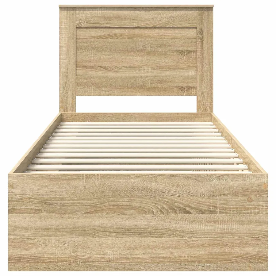 Cadre de lit avec tiroir Chêne Sonoma 75 x 190 cm Pin massif - 7