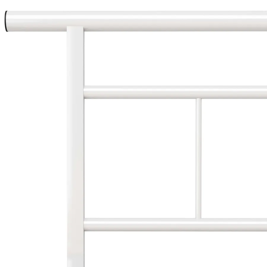 Cadre de lit sans matelas blanc métal 180x200 cm - 5