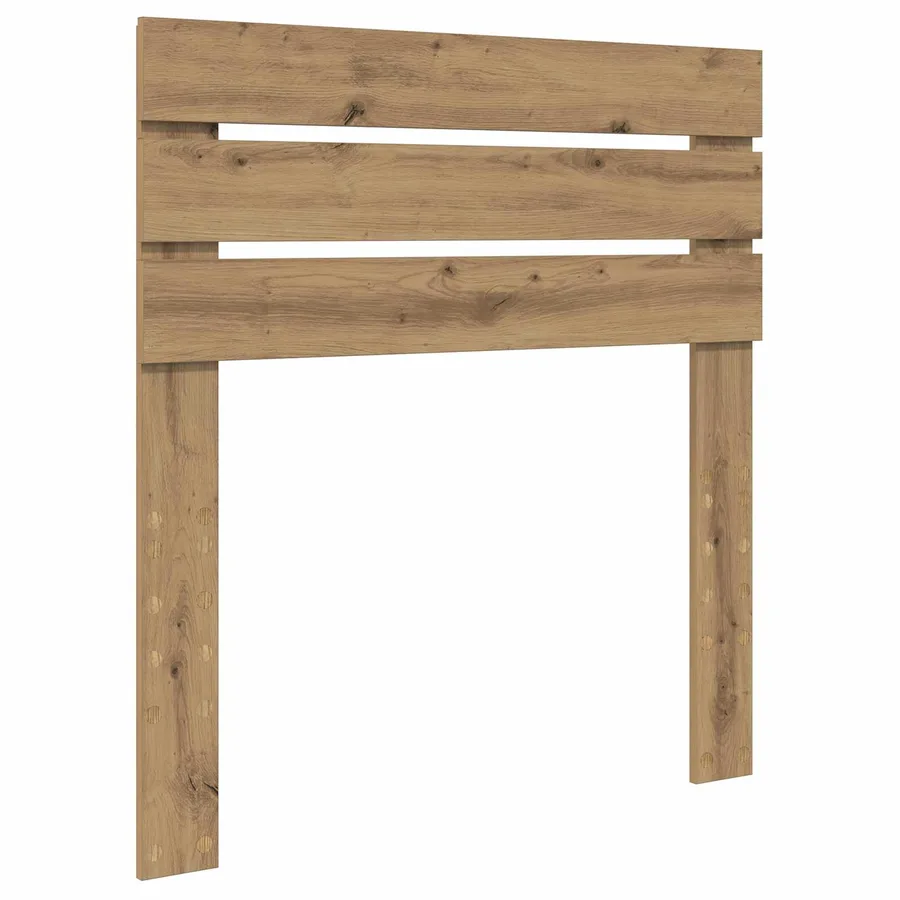 Cadre de lit Chêne artisan 90 x 190 cm Pin massif - 6