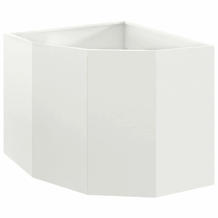 Jardinière d'Angle Blanc 60 x 60 x 50 cm Acier - 2