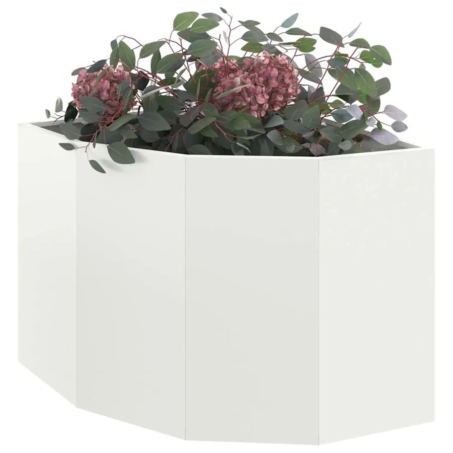 Jardinière d'Angle Blanc 60 x 60 x 50 cm Acier - 3