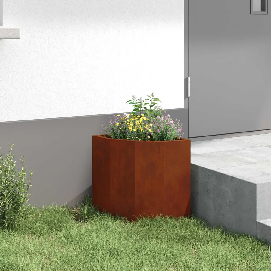 Jardinière d'Angle Rouillé 30 x 30 x 35 cm - 4
