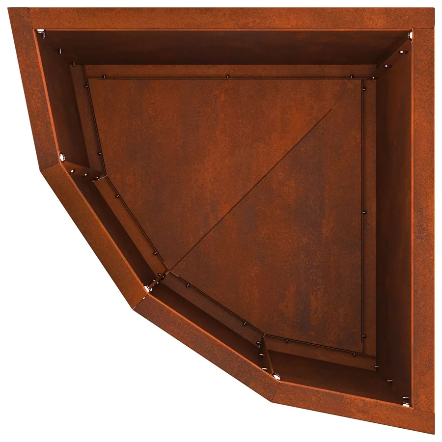 Jardinière d'Angle Rouillé 30 x 30 x 35 cm - 9