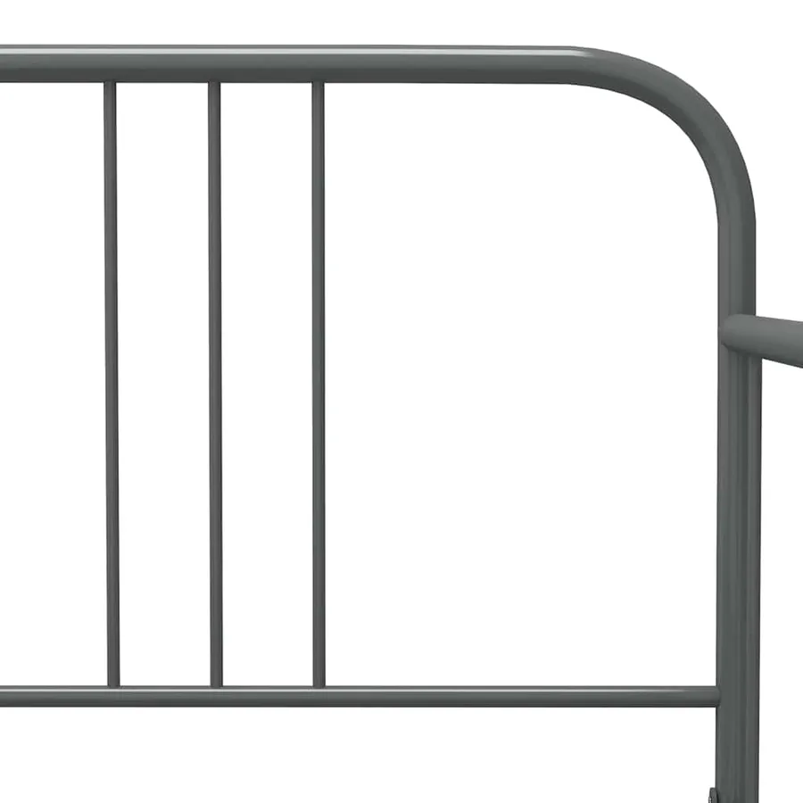 Cadre de canapé-lit sans matelas gris métal 90x200 cm - 7
