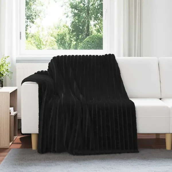 Jeté Noir 200 x 150 cm Toison