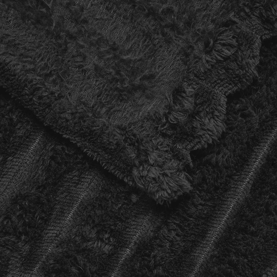 Jeté Noir 200 x 150 cm Toison - 5