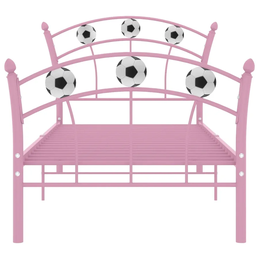 Cadre de lit sans matelas rose métal 90x200 cm - 3