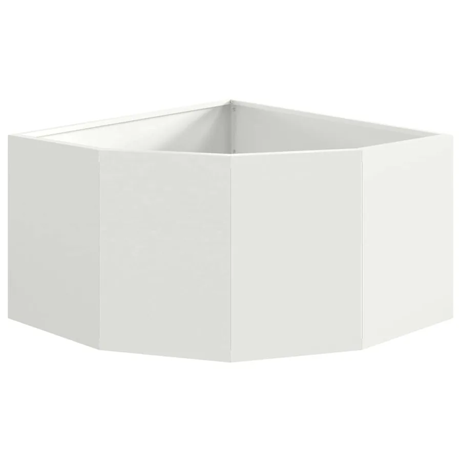 Jardinière d'Angle Blanc 60 x 60 x 35 cm Acier - 5