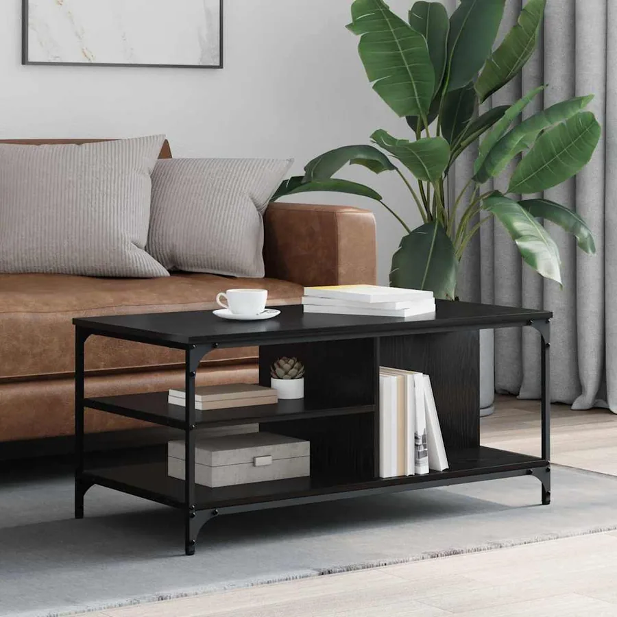 Table basse Chêne noir 100 x 50 x 45 cm Bois d'ingénierie