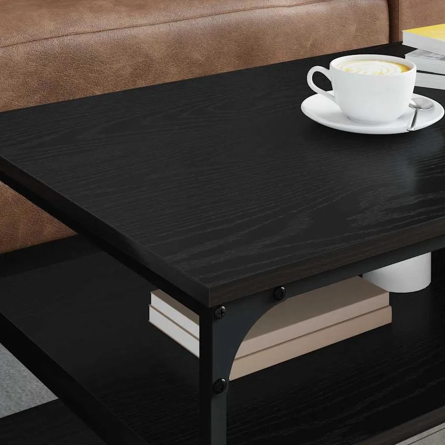 Table basse Chêne noir 100 x 50 x 45 cm Bois d'ingénierie - 4