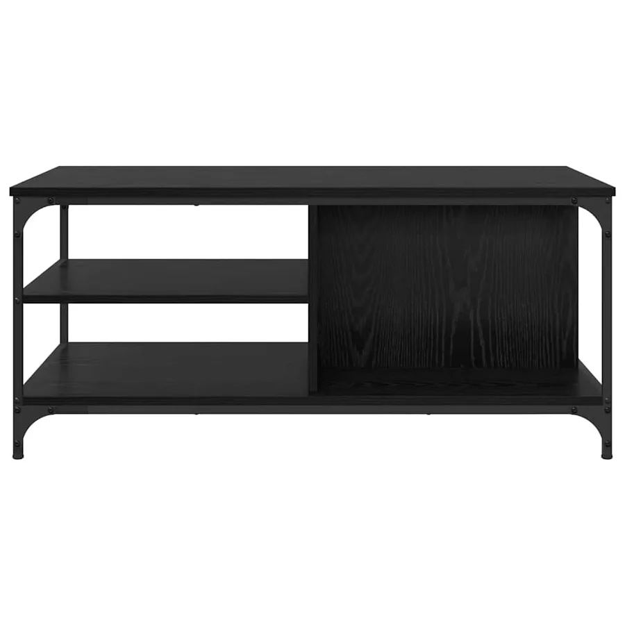 Table basse Chêne noir 100 x 50 x 45 cm Bois d'ingénierie - 5
