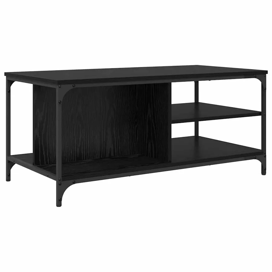 Table basse Chêne noir 100 x 50 x 45 cm Bois d'ingénierie - 6