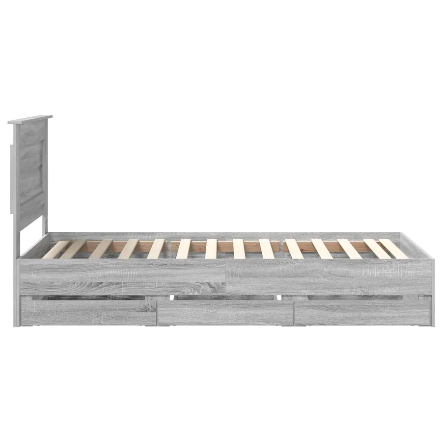 Cadre de lit Gris Sonoma 100 x 200 cm Bois Ingénierie - 9