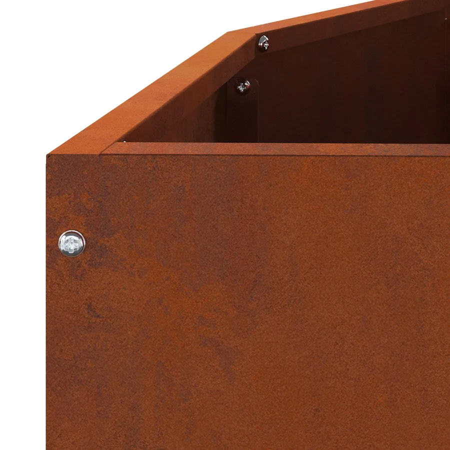 Jardinière Rouillé 90 x 45 x 35 cm Acier patiné - 8