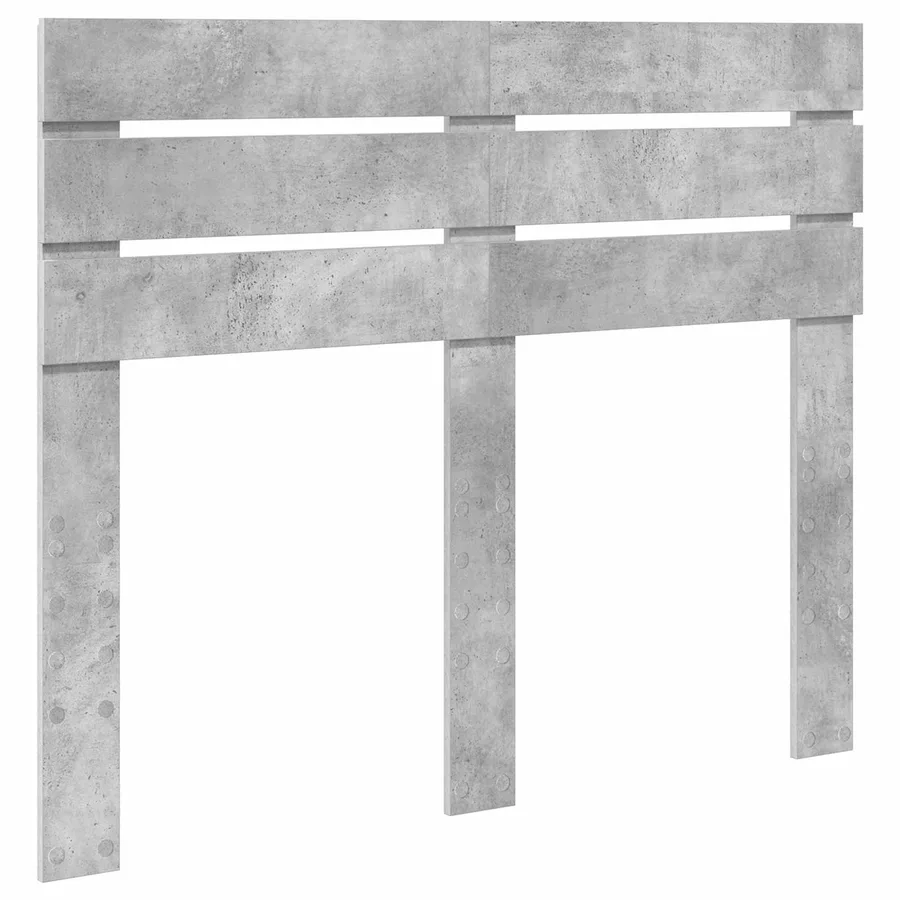 Cadre de lit Gris Béton 135 x 190 cm Pin massif - 6