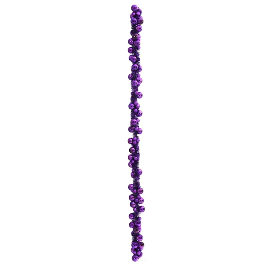Guirlande de Boules de Noël Lilas 186 cm Polystyrène - 4