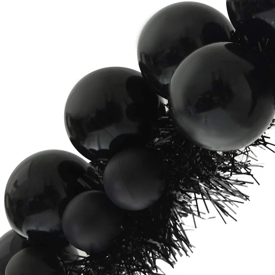 Guirlande de Boules de Noël Noir 186 cm Polystyrène - 6