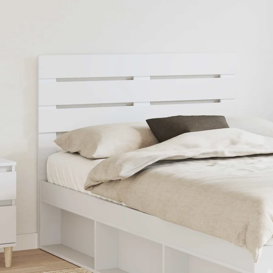 Tête de lit Blanc Bois d'ingénierie