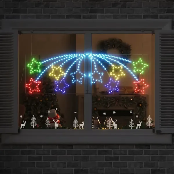 Étoile de Noël avec 432 LED Multicolore 182 x 58 cm PVC
