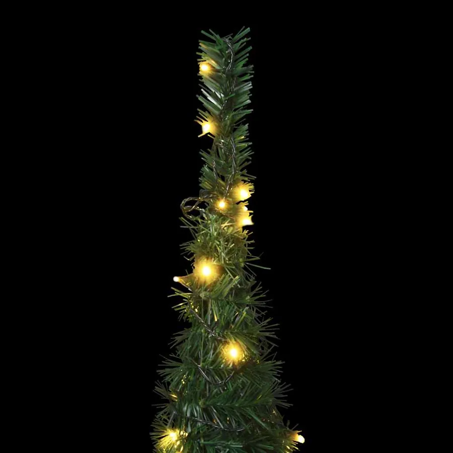 Sapin de Noël artificiel pré-éclairé avec guirlandes vert 180cm - 4