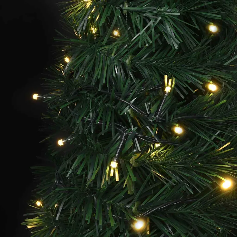 Sapin de Noël artificiel pré-éclairé avec guirlandes vert 180cm - 5