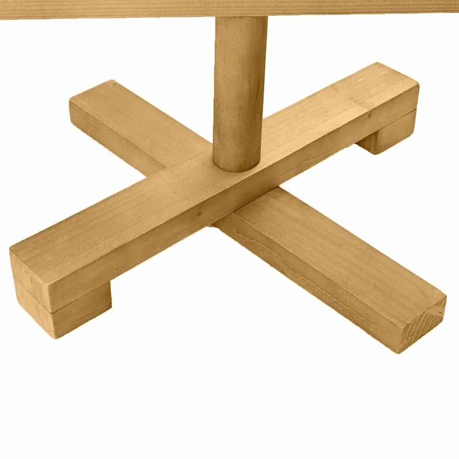 Arbre de Noël en bois Marron 60 cm Bois massif en pin - 9