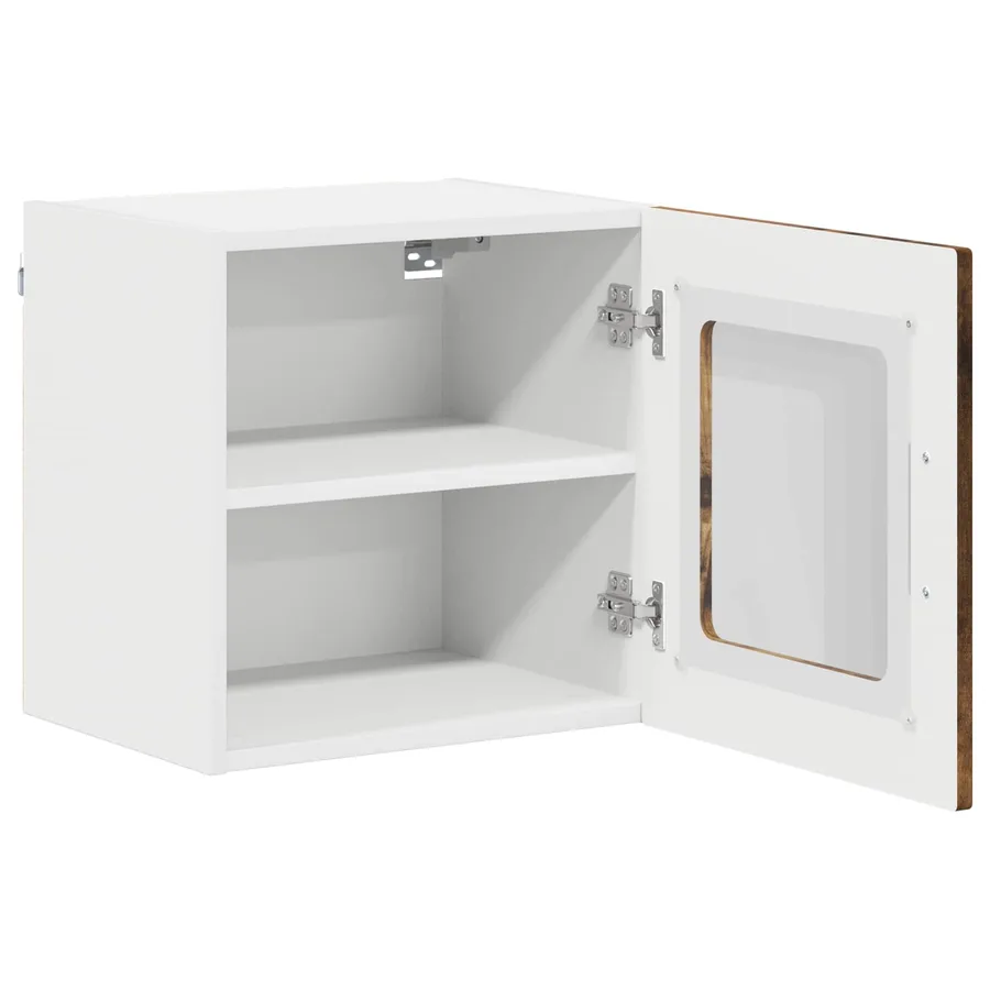 Cabinet en verre mural LUCCA Chêne fumé 40 x 31 x 40 cm - 4