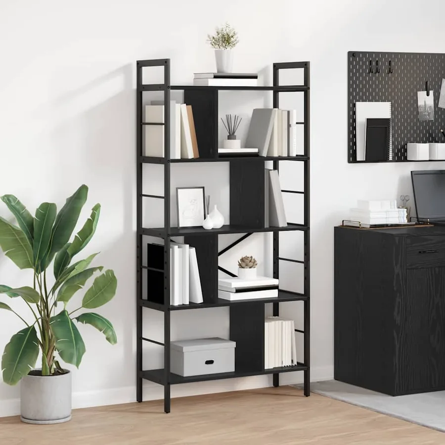 Étagère Chêne noir 75 x 30 x 156 cm Bois d'ingénierie