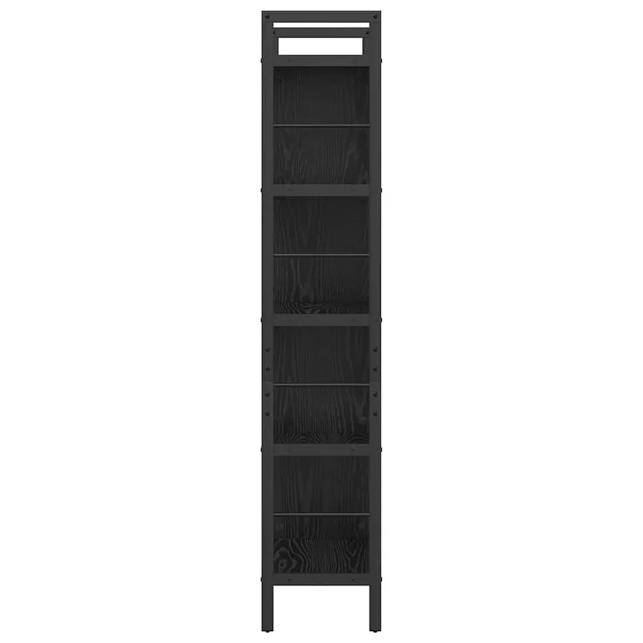 Étagère Chêne noir 75 x 30 x 156 cm Bois d'ingénierie - 6