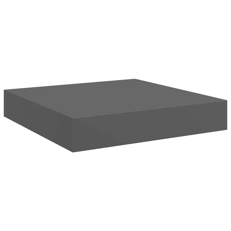 Étagère murale flottante 4 pcs Gris brillant 23x23,5x3,8 cm MDF - 6