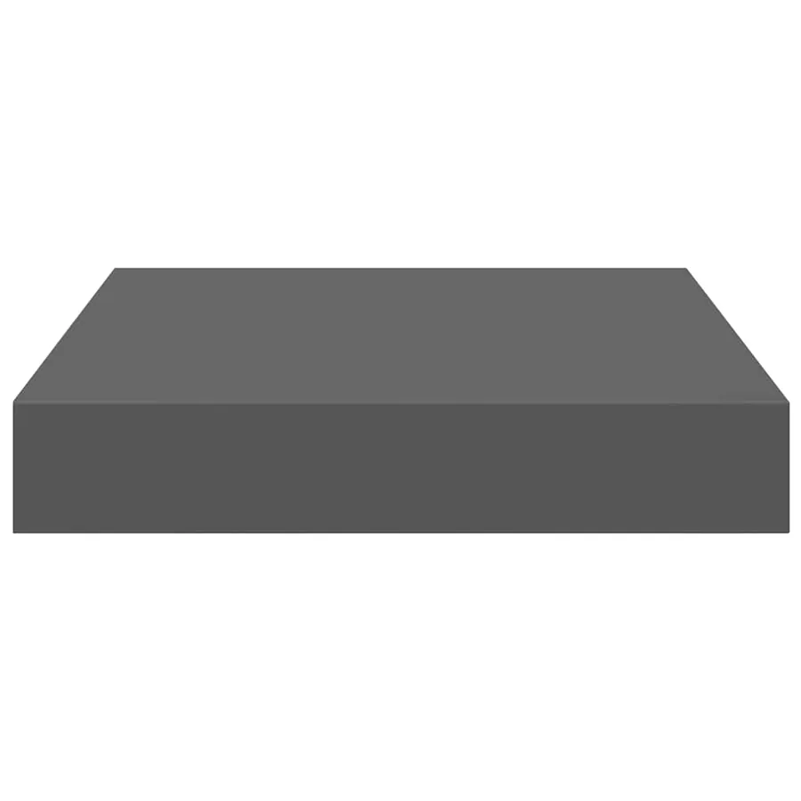 Étagère murale flottante 4 pcs Gris brillant 23x23,5x3,8 cm MDF - 8