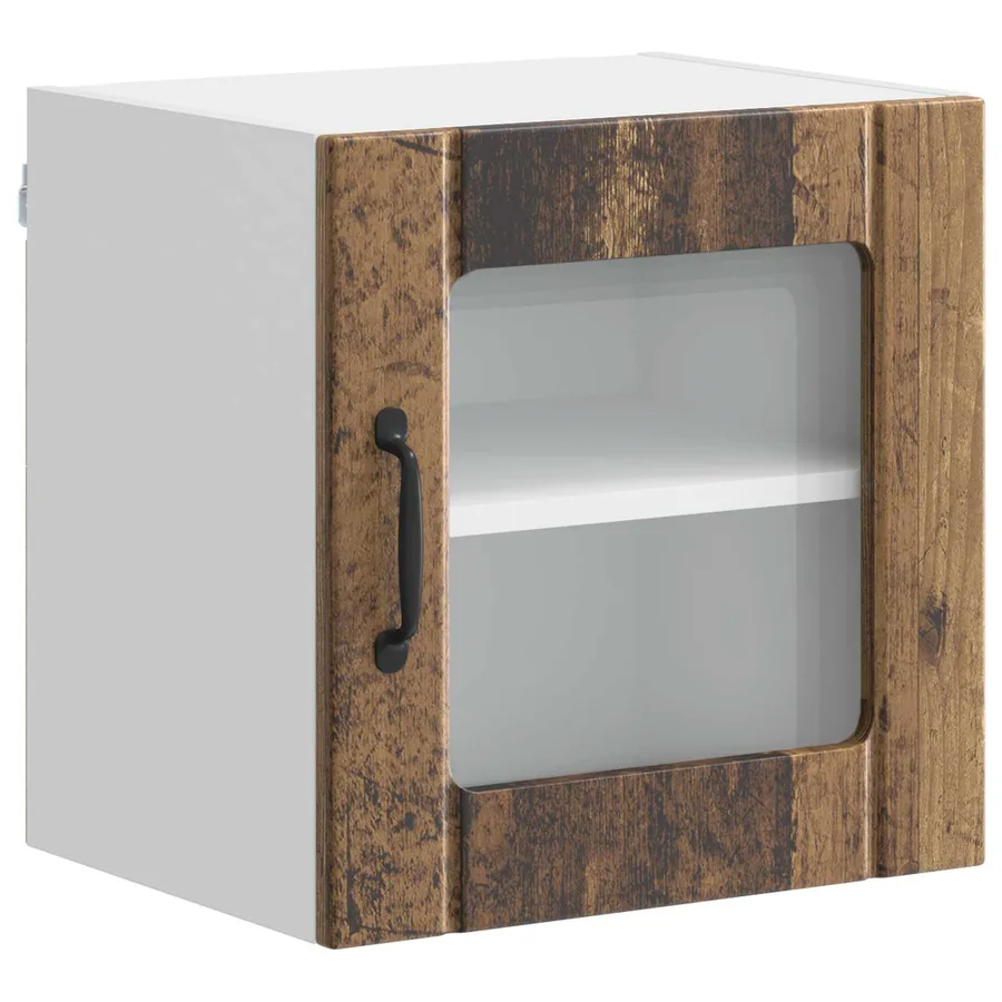 Cabinet en verre mural LUCCA Bois ancien 40 x 31 x 40 cm - 2