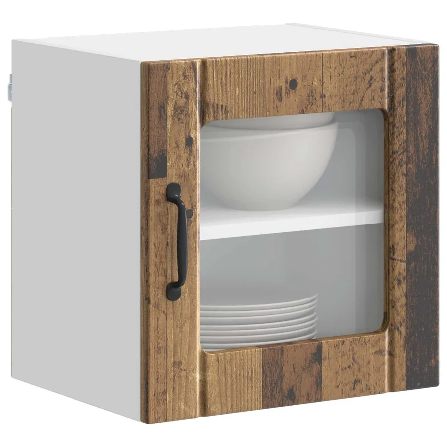 Cabinet en verre mural LUCCA Bois ancien 40 x 31 x 40 cm - 3