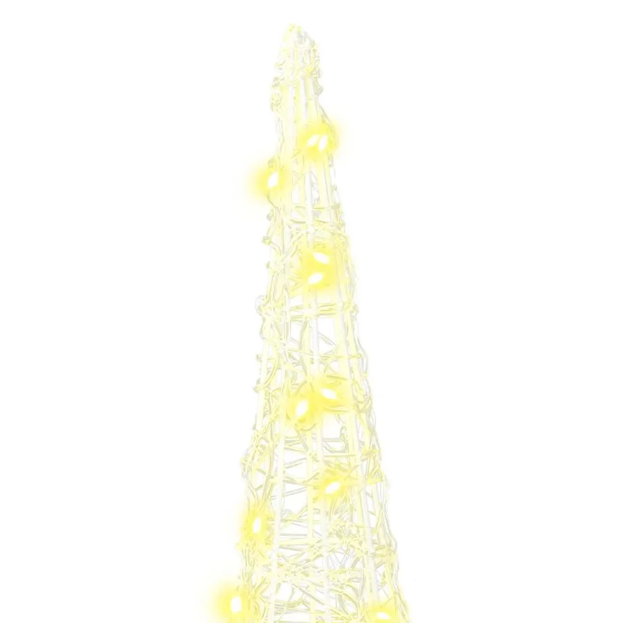 Sapin de Noël 3 pcs Blanc chaud 20 x 20 x 80 cm Acrylique - 7
