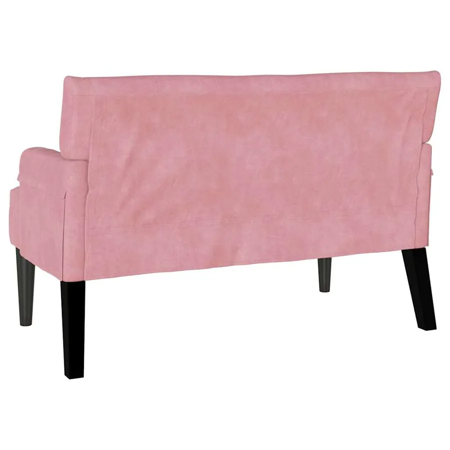 Banc Chesterfield Rose 112 x 65,5 x 75 cm Velours - 6