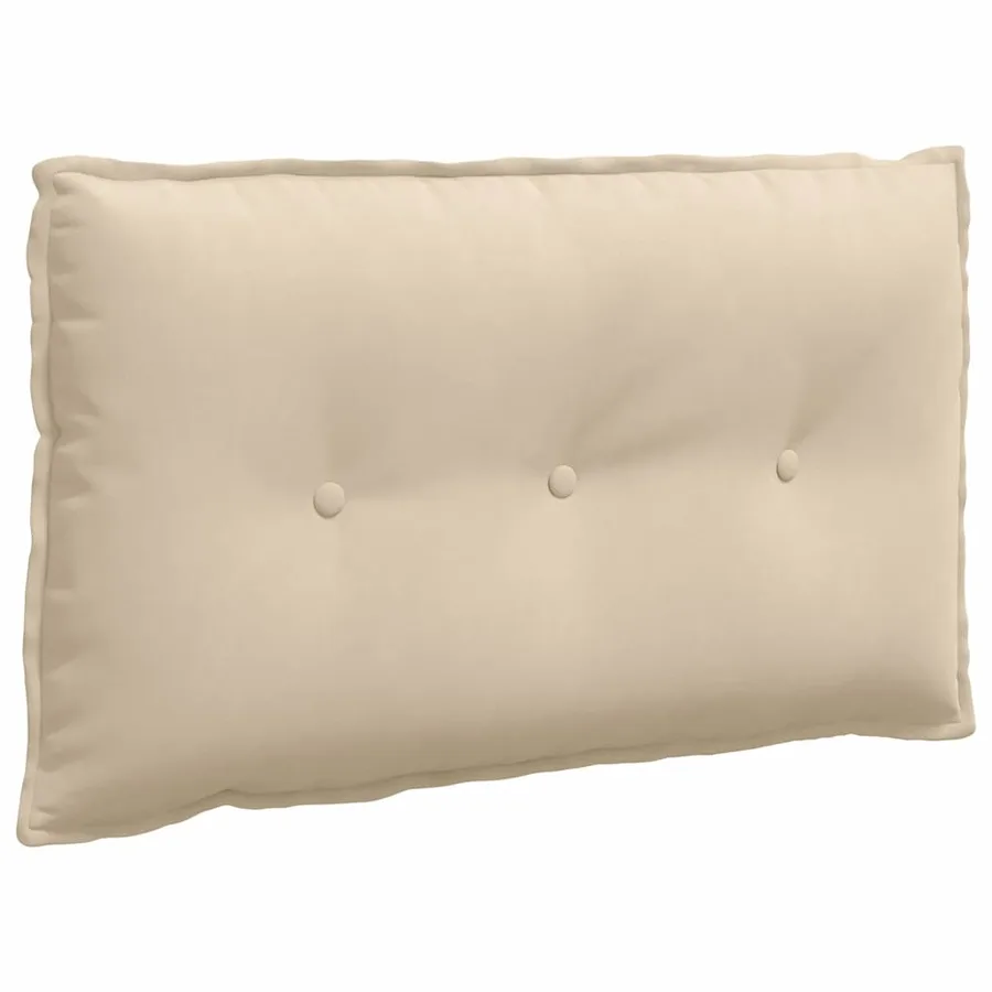 Coussin de Dos Crème 80 x 50 cm Tissu en microfibre - 2
