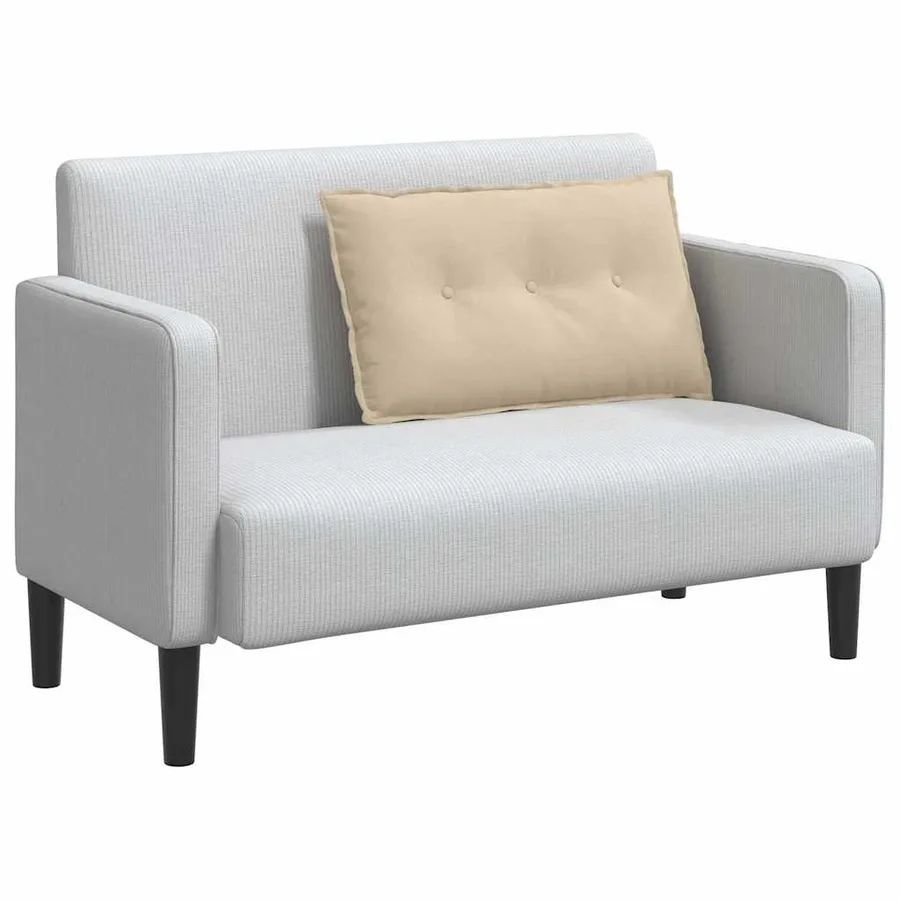 Coussin de Dos Crème 80 x 50 cm Tissu en microfibre - 3