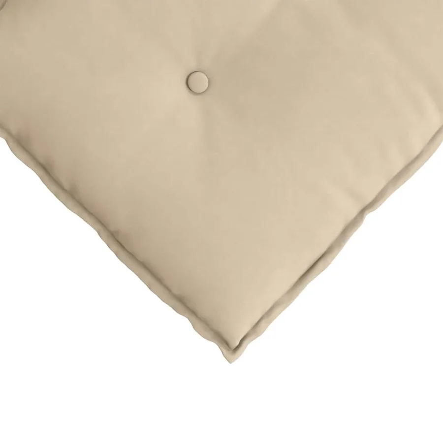 Coussin de Dos Crème 80 x 50 cm Tissu en microfibre - 7