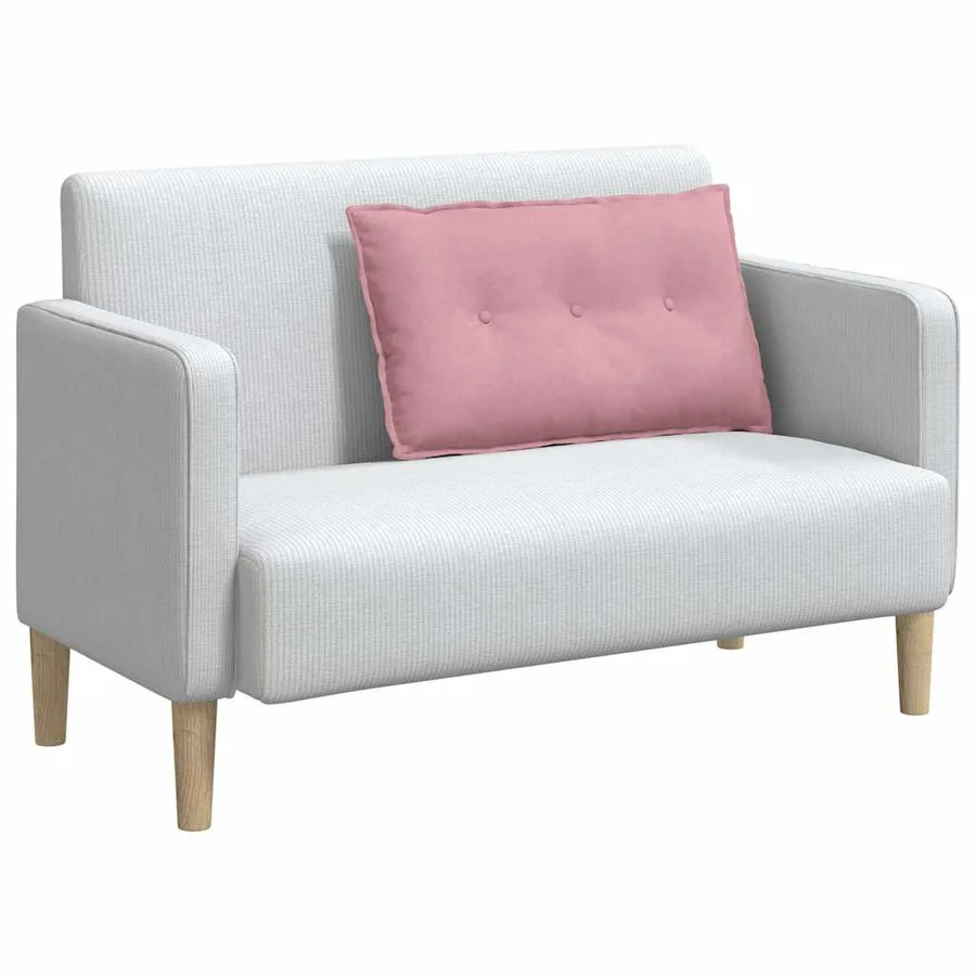 Coussin de Dos Rose 80 x 50 cm Tissu en velours côtelé - 3