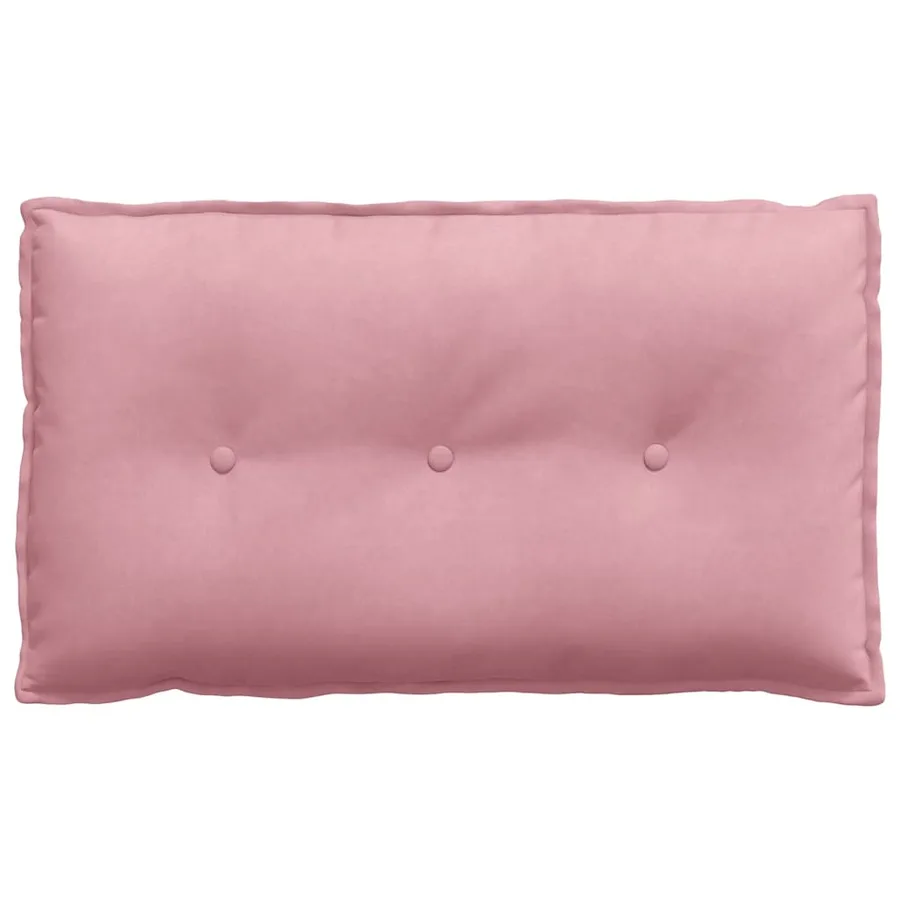 Coussin de Dos Rose 80 x 50 cm Tissu en velours côtelé - 5