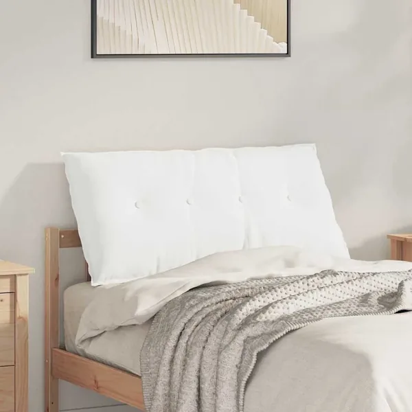 Coussin de Dos Blanc 100 x 19 x 50 cm tissu