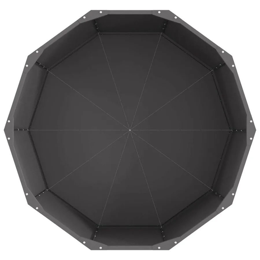 Jardinière Noir 90 x 90 x 50 cm Acier - 6
