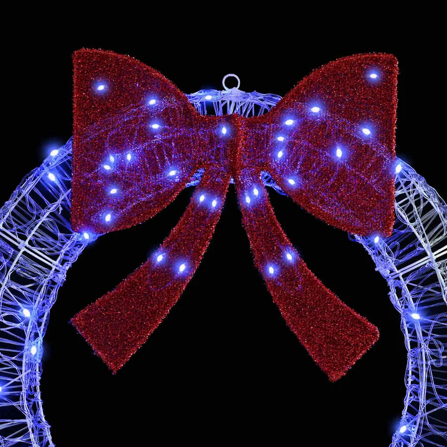 Couronne avec 80 LED Bleu 92 x 92 x 9,5 cm Acrylique - 5