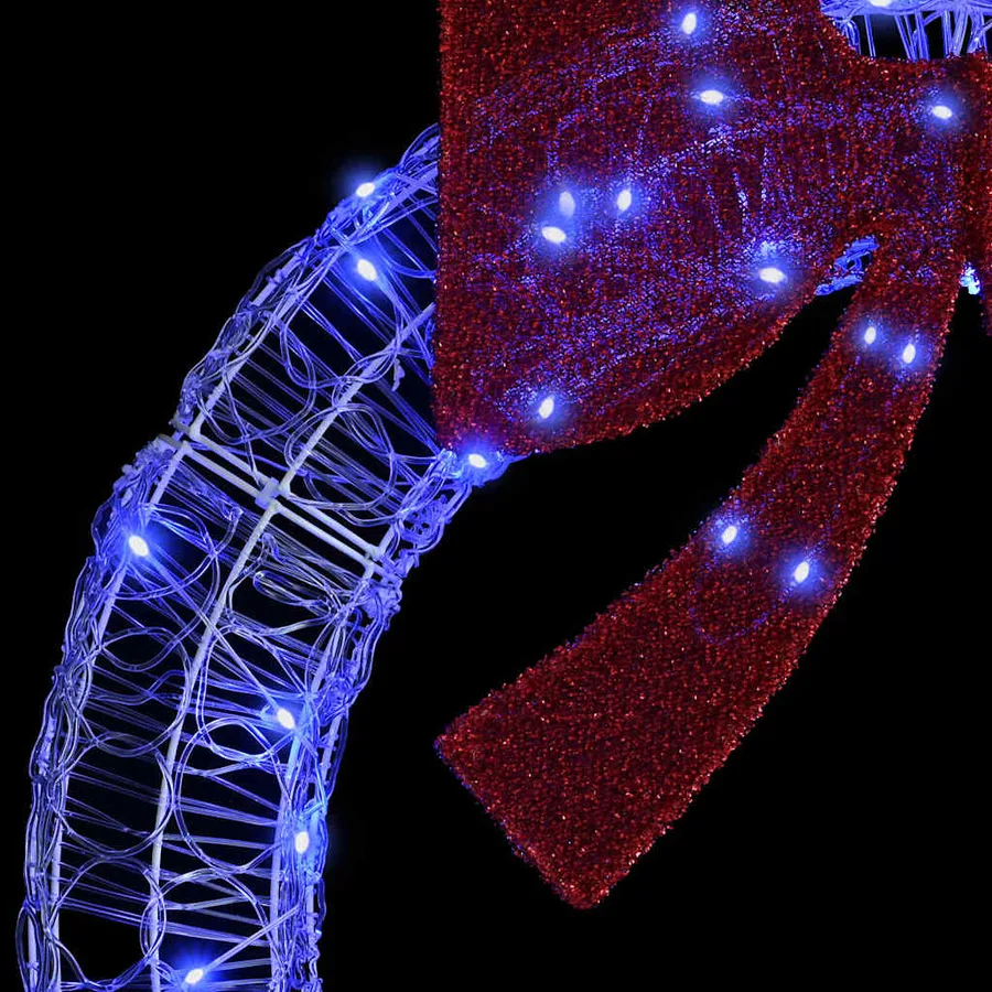 Couronne avec 80 LED Bleu 92 x 92 x 9,5 cm Acrylique - 6